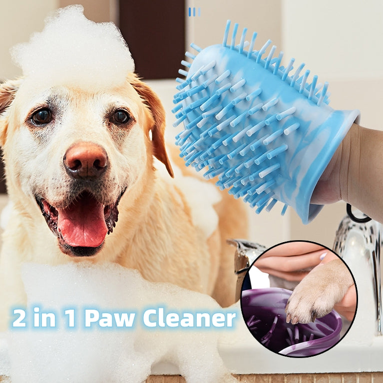 2-in-1 Dog Paw Cleaner  Portable Foot Washer & Soft Brush Cup for Pets